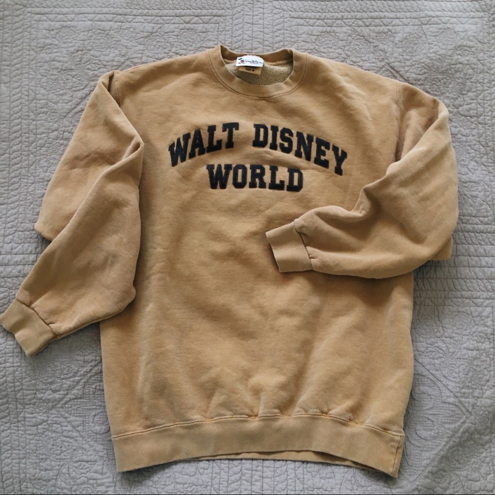 Vintage Inspired, Mustard, Disney World Sweatshirt